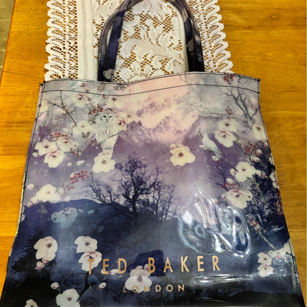 Ted Baker Blue and Purple Floral Tote